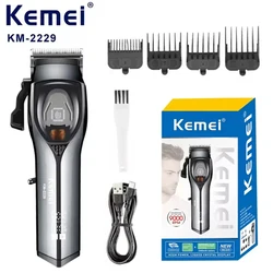 Kemei Professional Hair Clipper Adjustable Hair Cutting Machine 9000 RPM Haircut Machine Hair Trimmer for Men KM-2229