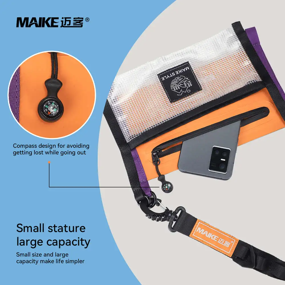 Maike – trousse de toilette sèche étanche, rangement de natation, kayak, bateau, plage, déplacements, sacs de toilette étanches pour téléphone portable