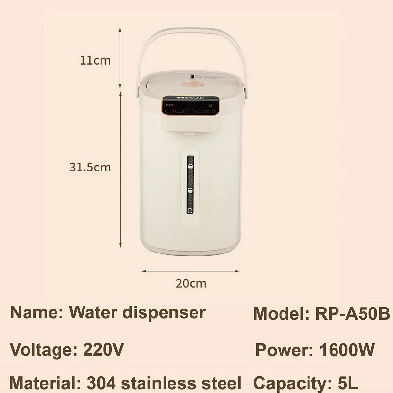 5L inteligentny czajnik elektryczny strona główna 14 biegów elektryczna butelka na wodę z regulacją temperatury automatyczny izolowany dozownik wody