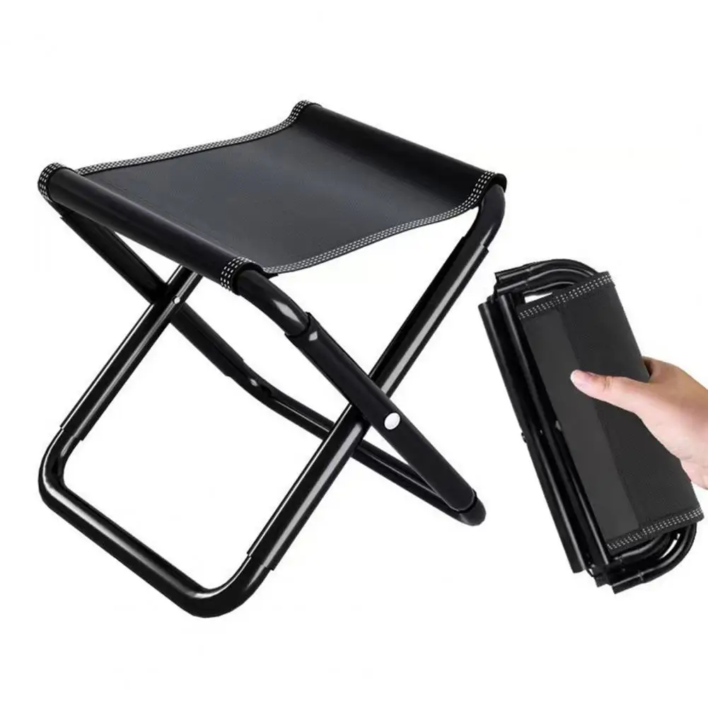 Folding Stool Foldable Strong Bearing Capacity Outdoor Folding Chairs Small Camping Chair with Storage Bag Camping Supplies