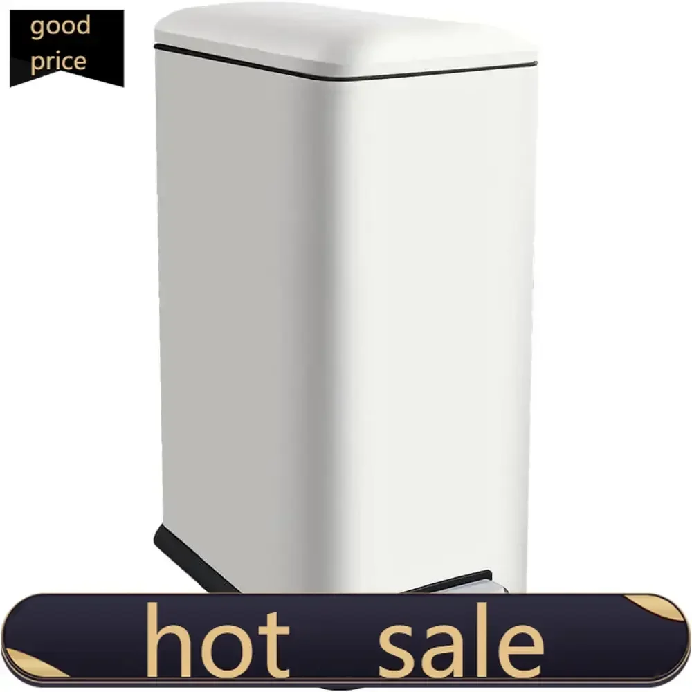 Activity pricePopular12 Gallon Pedal-Operated Stainless Steel Trash Bin with Removable Inner Bucket and Soft-Close Lid, 45-Lite