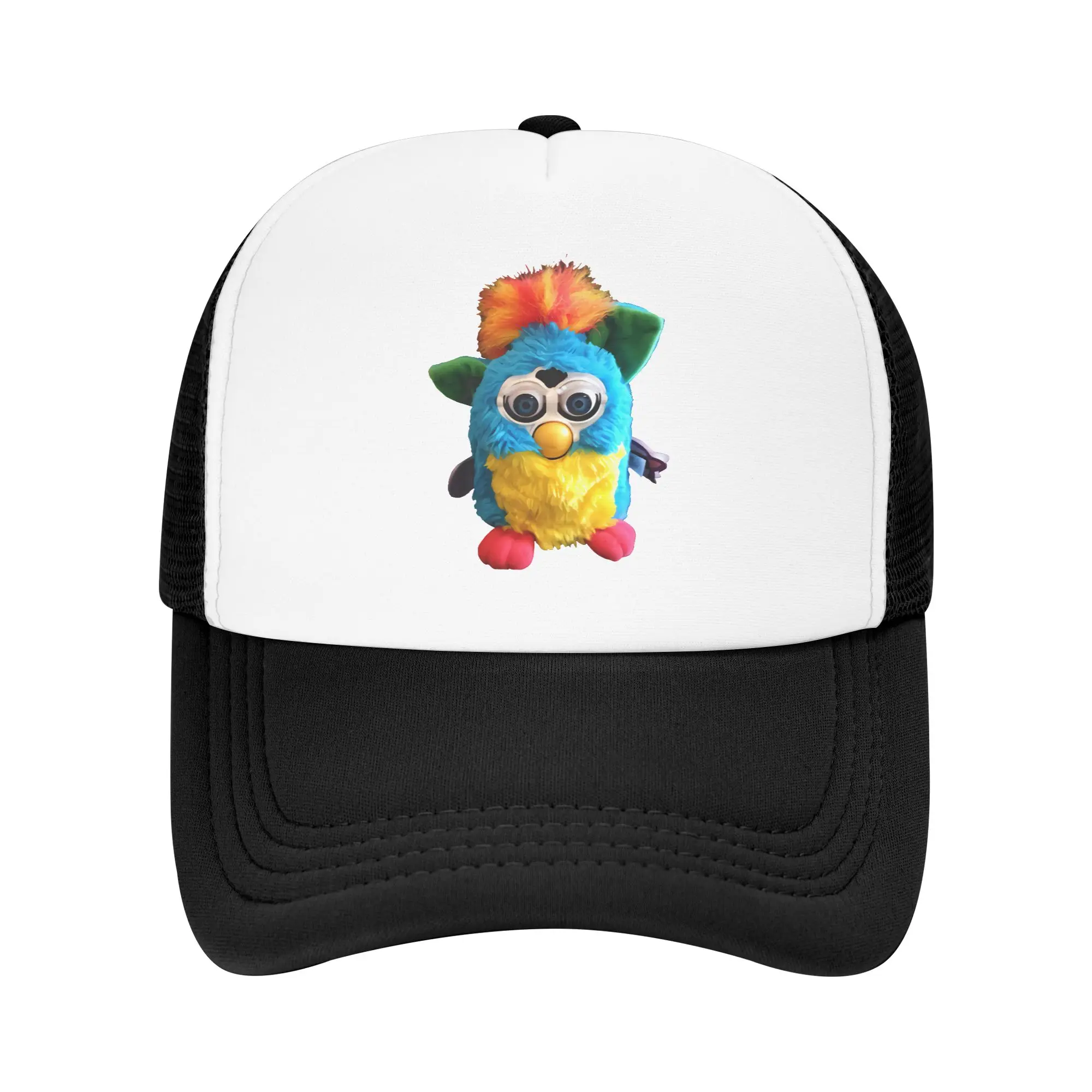 Gorra de béisbol versátil Furby Tiger Electronics Rainbow de 1998, mantiene la forma después de un uso prolongado, estilo minimalista japonés.