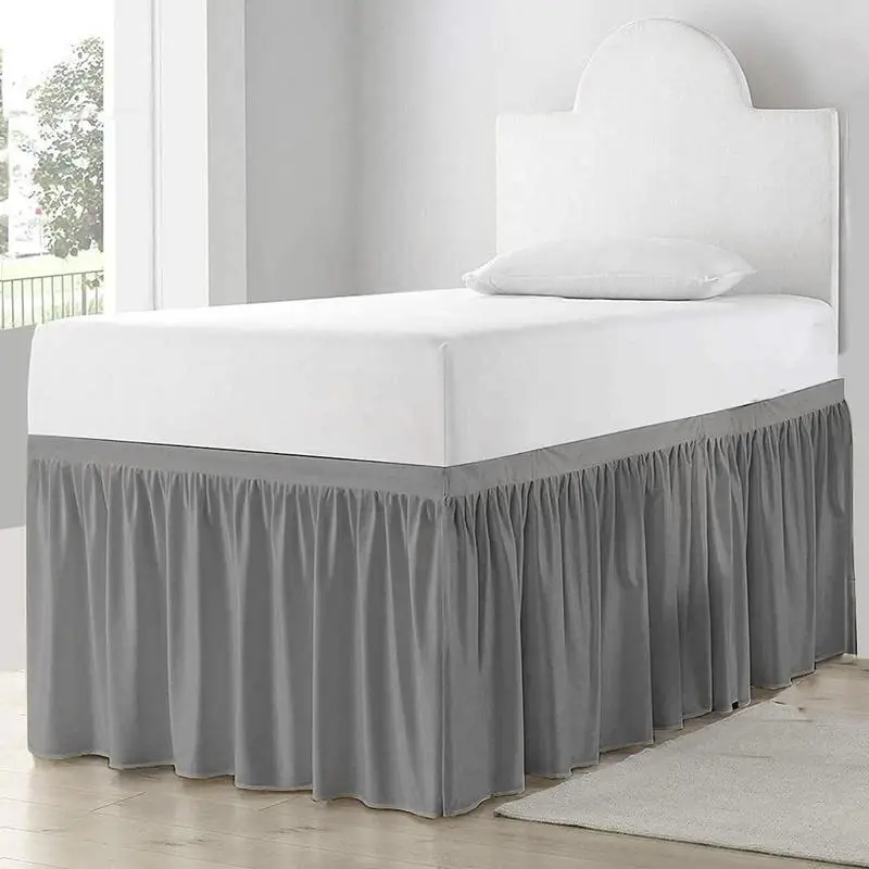 

Extended Dorm Bed Skirt Bed Skirt Ruffled Wrap Around Unique Bed Decorations Elegant Bed Skirt For Bedroom And Dorm Enhancement