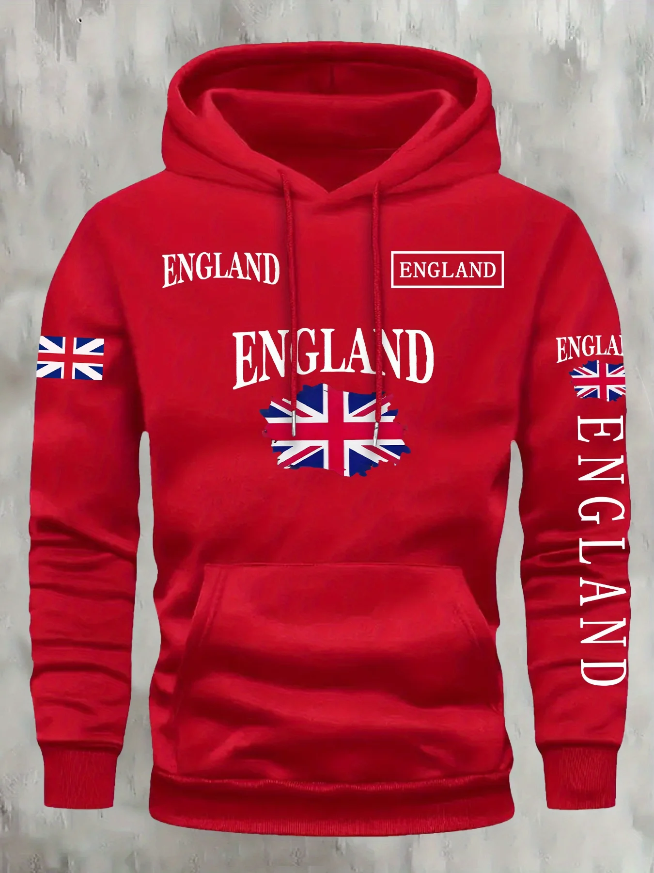 Winter Clothing English - เสื้อฮู้ดพิมพ์ลายสไตล์อังกฤษแนวเรโทรใหม่สำหรับคู่รักชายหญิง คอลเลคชั่นฤดูใบไม้ร่วง/ฤดูหนาว สไตล์ยุโรป/อเมริกา