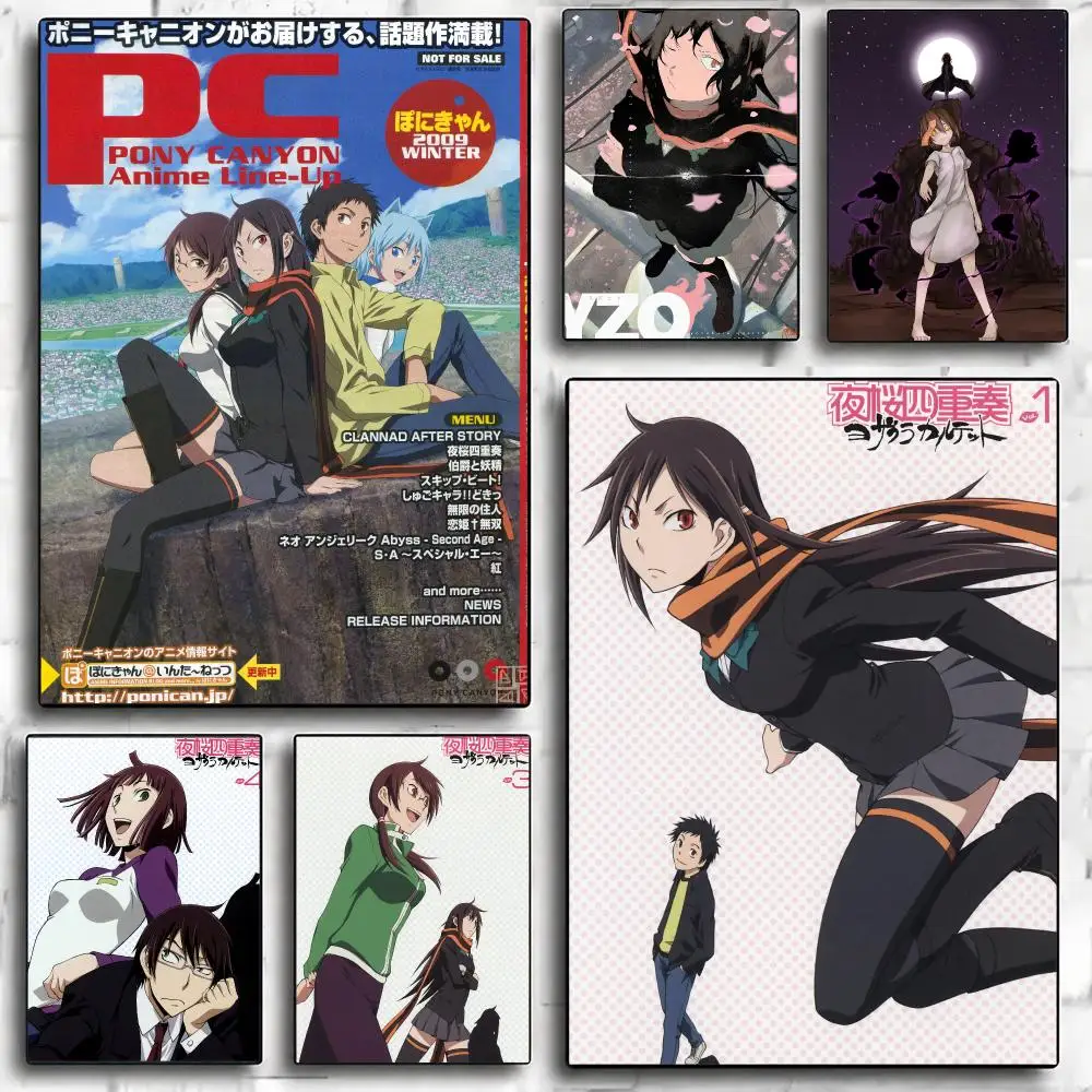 anime Y-Yozakura Quartet-T Poster Minimalist Wall Sticker for Cafe Office Bar Home Decor and Gift