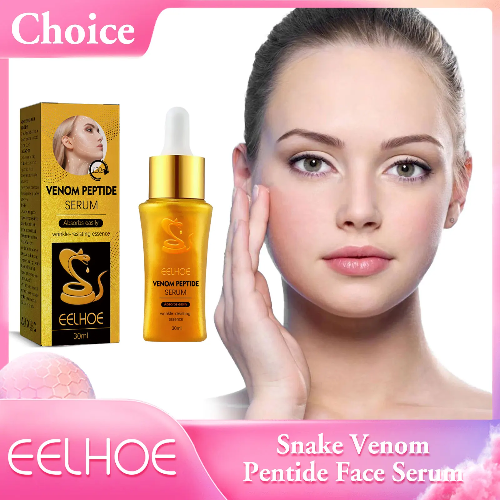 

Snake Venom Serum Anti Aging Reduces Wrinkle Tightening Skin Firming Lifting Moisturizing Hyaluronic Acid Whitening Face Essence