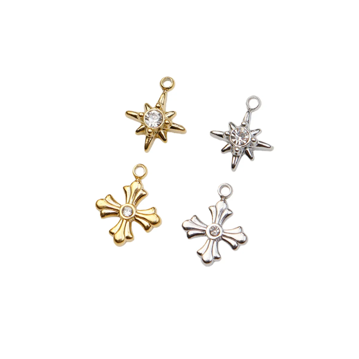 

5pcs Stainless Steel Anti-allergy Mini Star Women's High Quality Fashion Jewelry Charms Accessory DIY Necklace