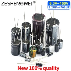 6.3V 10V 16V 25V 35V 50V 400V 450V 1UF 2.2UF 4.7UF 10UF 1000UF 22UF 33UF 47UF 470UF 100UF 220UF Aluminum Electrolytic Capacitor