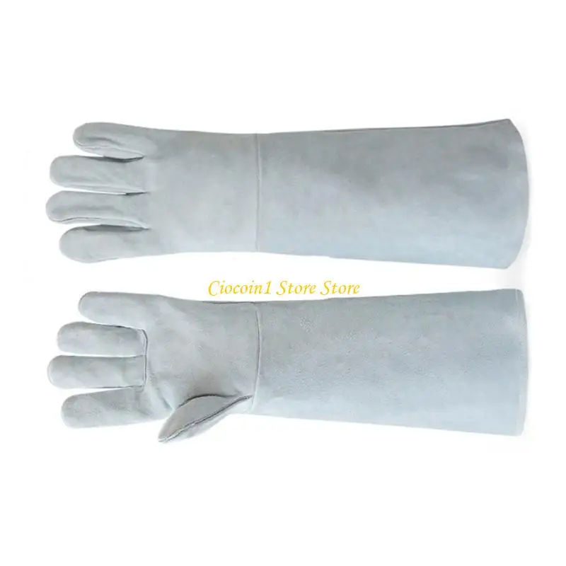A3PC Heavy Duty Leather Work Gloves Comfortable Fleece Lined with Extended Protective, Soft Lining for Various Industrial Use