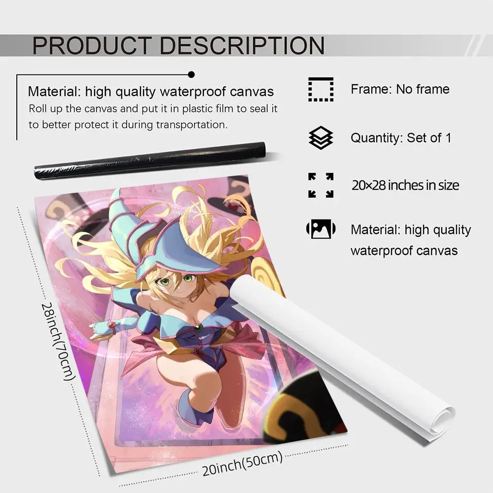 الظلام الساحر Y_Yu_Gi_oh اللوحة الخط الكتان قماش المشارك جدار يطبع لغرفة المعيشة غرفة نوم مكتب ديكور المنزل