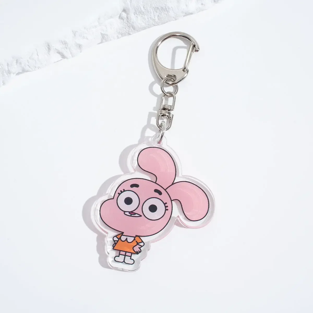 Porte-clés pendentif dessin animé en acrylique, porte-clés de voiture, sac de téléphone, bijoux suspendus, cadeaux, accessoires Gumball