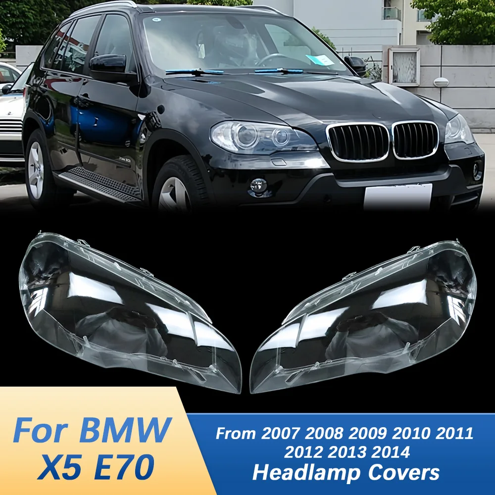 

For Bmw X5 E70 2007 2008 2009 2010 2011 2012 2013 2014 Car Front Headlight Glass Headlamps Transparent Lampshade Lamp Shell