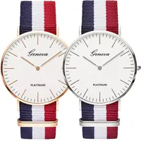 Hot Luxury Brand Nylon Fashion Women Bracelet Quartz Watchs Men Ladies Wrist Watch Wristwatches Clock Relojes Mujer Relogio