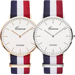 Hot Luxury Brand Nylon Fashion Women Bracelet Quartz Watchs Men Ladies Wrist Watch Wristwatches Clock Relojes Mujer Relogio