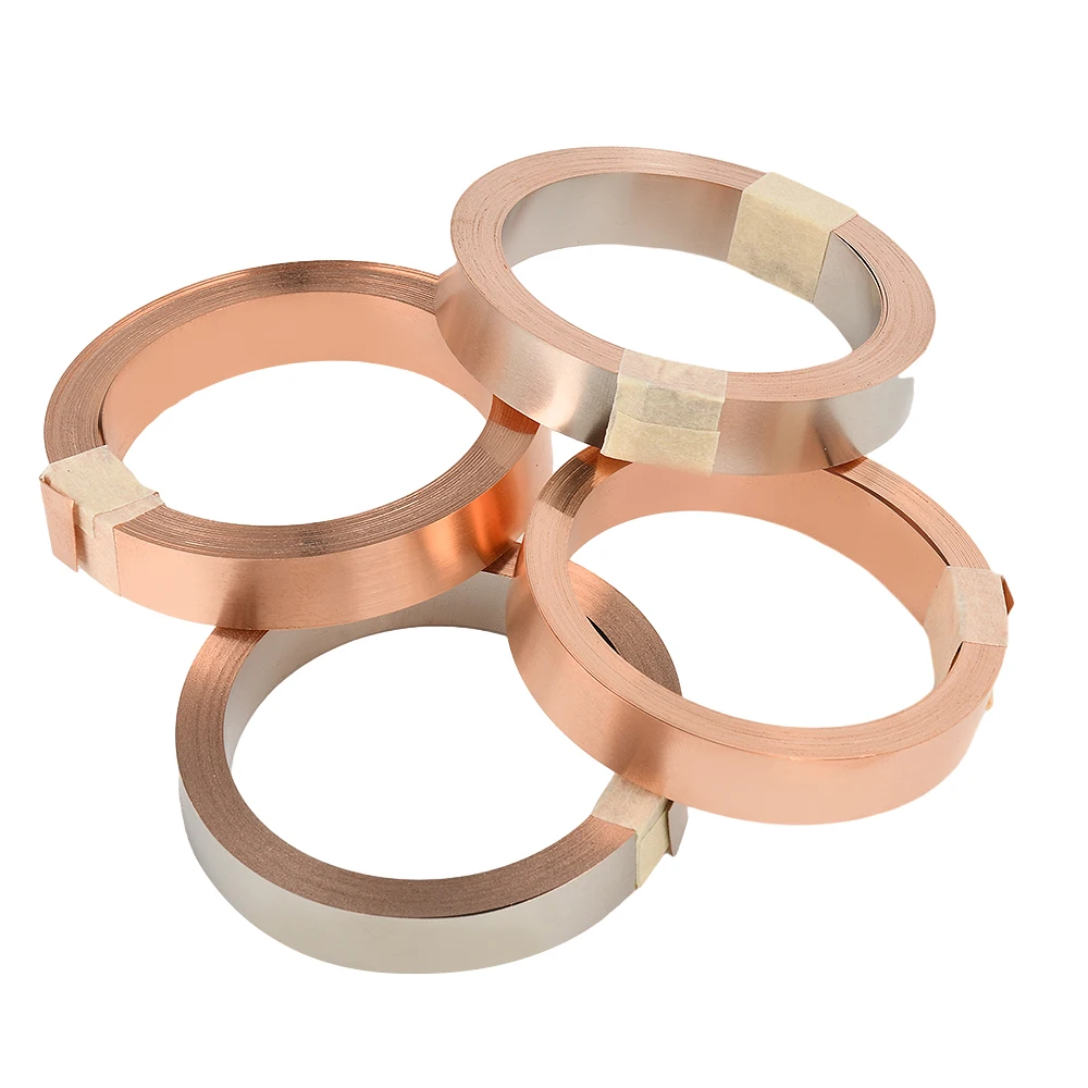 T2 شريط نحاسي نقي/شريط نحاسي مطلي بالنيكل لبطارية ليثيوم أيون 18650 26650 21700 شريط لحام البقعة #6