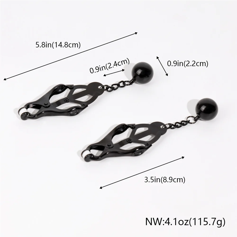 Weighed Ball Nipple Clamp Slave Stimulator With Metal Ball Weight Breast Bondage Restraint Sex Toys Adult Game Supplies