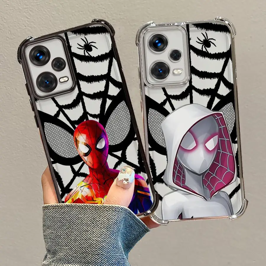 حافظة لهاتف شاومي ريدمي نوت 11 12 13 10 برو 11s 14 Pro Plus 10 Lite 10s 9S من Marvel Cartoon Spiderman