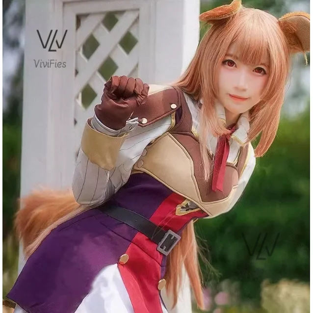 Anime Tate No Nariagari Raphtalia Cosplay Costumes Raphtalia Costume For Women Cosplay Yuusha No Costume Full Sets Sock glove