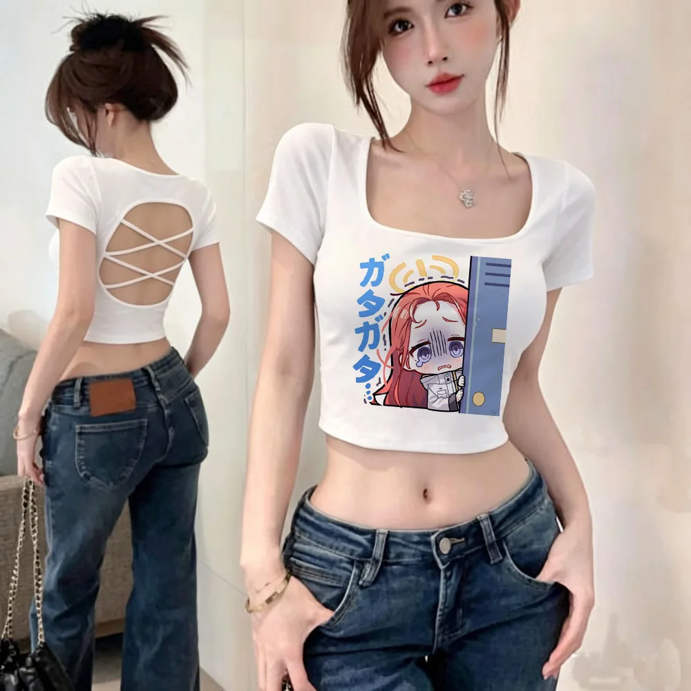 Honkai Star Rail crop top shoujo jojifuku korean fashion cutecore japanese t shirt alternative  japan manga y2k meme