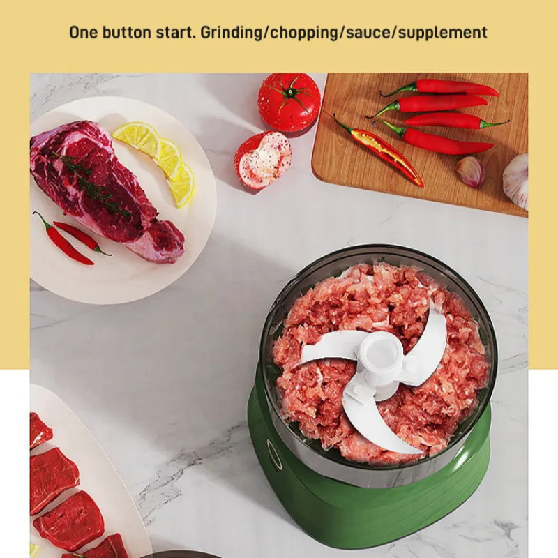 Household kitchen wireless large capacity electric meat grinder USB charging multifunctional garlic