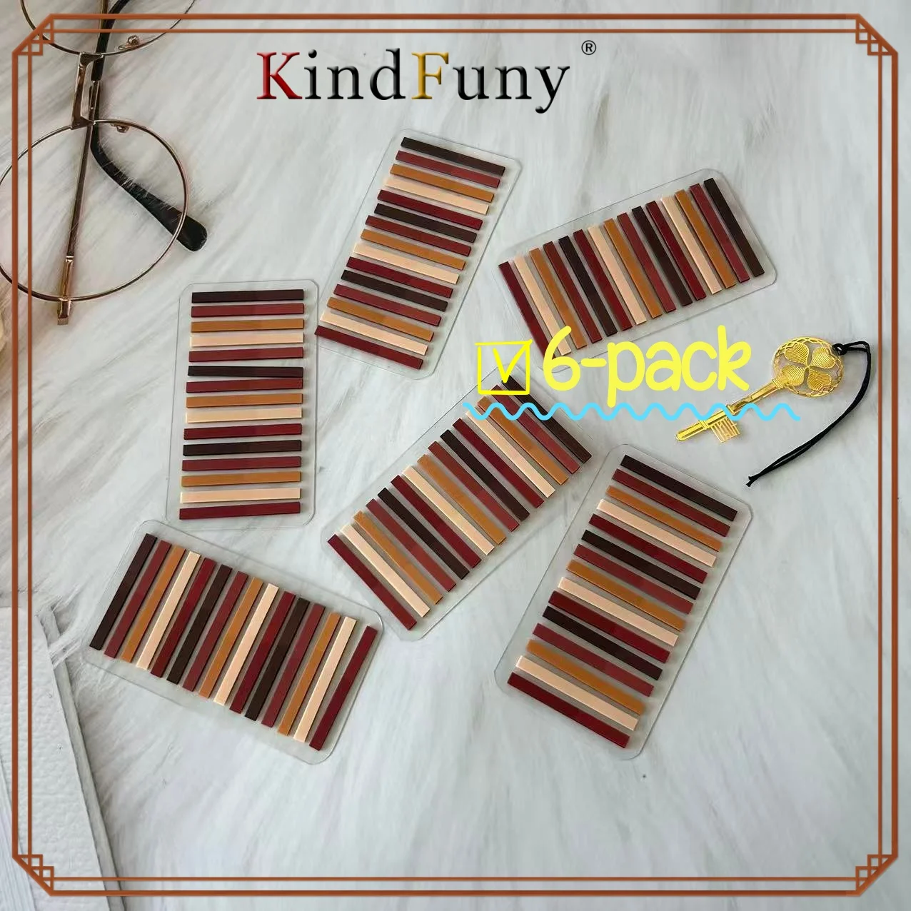 

6 упаковок профессиональных липких полосок для индекса маркеров, вкладки для книг, маркеры для чтения, прозрачные прозрачные липкие заметки