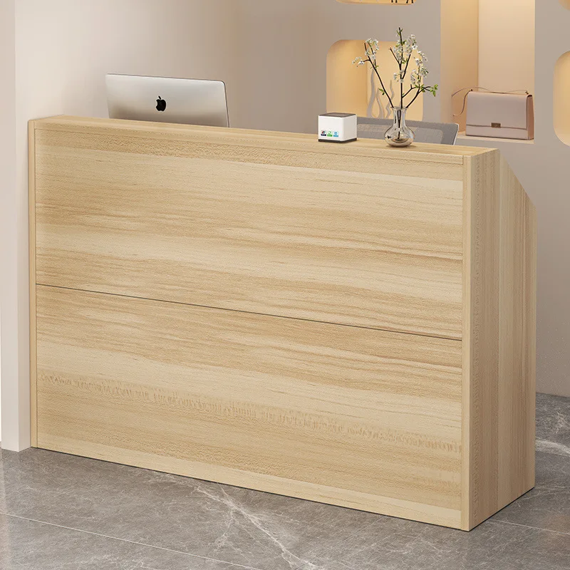 Minimalist Modern Reception Desk for Small Beauty Salon or Clothing Store Counter Cash Register Checkout Table Design