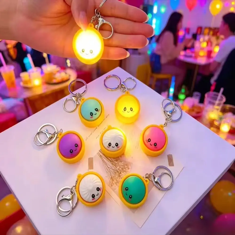 Simulation ith Steamer Mini Dumplings Squishy Squeezable Cute Pinch Steamer Bun Pendant Fidget Keyboard Fidget Party Favors