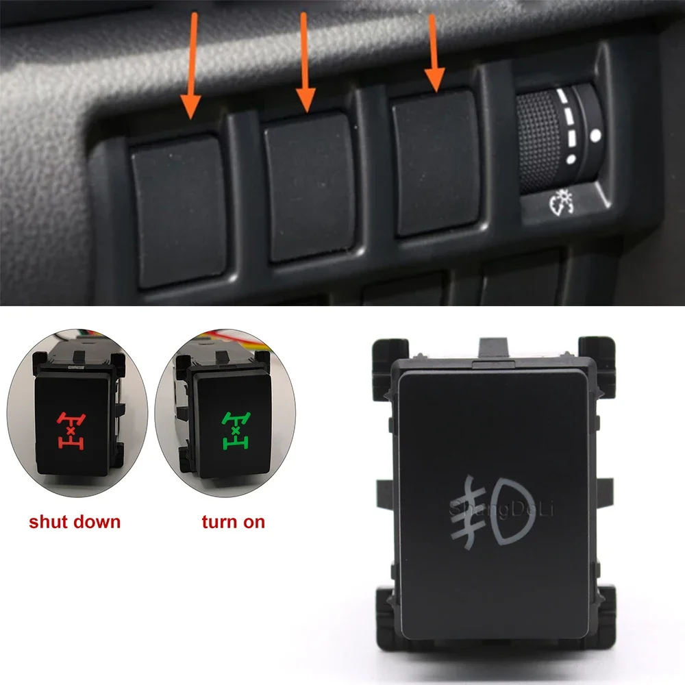 Front Fog Light Push Button LED Spotlight DRL Power Radar Parking Sensor Lamp Control Switch For Subaru Forester (SK) 2019-2021