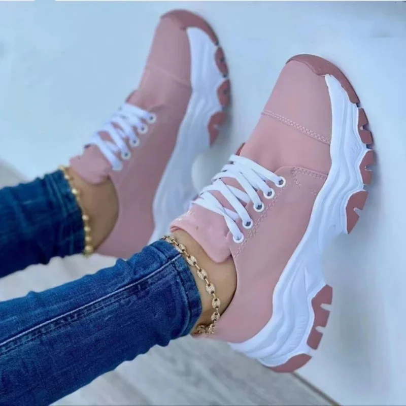 Women Sneakers Women Fashion Vulcanized Shoes High Quality Casual Shoes Woman Walking Platform Plus Size 43 Zapatillas Mujer