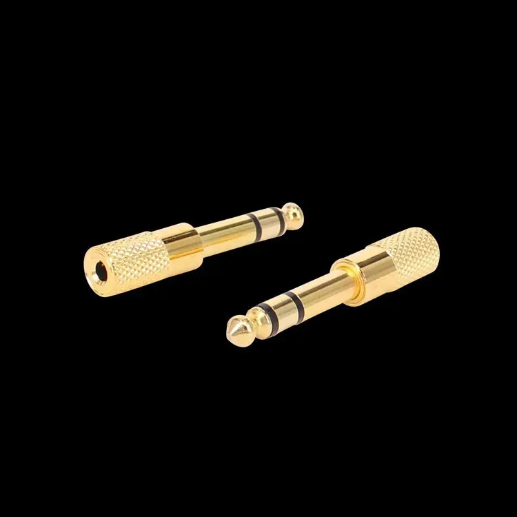 Gold plated 6.5 Revolution 3.5mm Female Audio Adapter Electronic Organ Power Amplifier Speaker Microphone Headphone Converter 6.