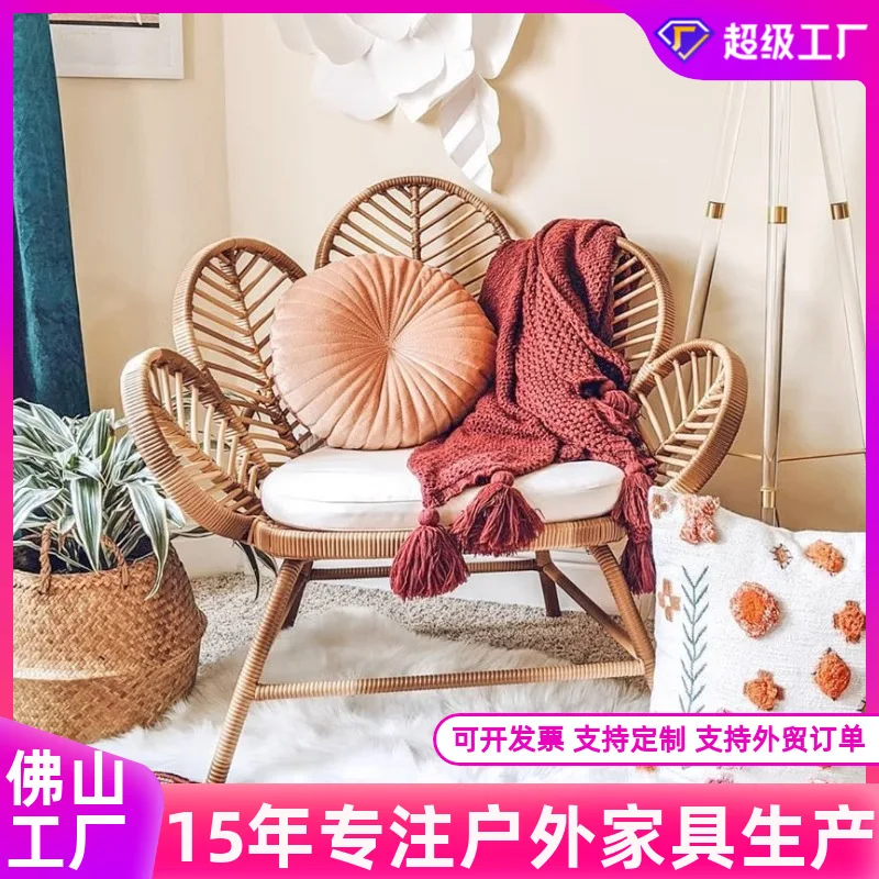 

Customizable Outdoor Rattan Sofa Balcony Garden Garden Leisure Rattan Chair