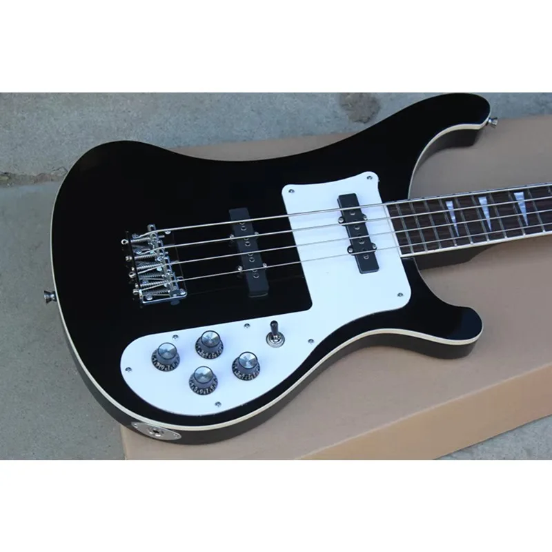 Factory Outlet- 4 Strings Black/White Electric Bass,Rosewood Fingerboard