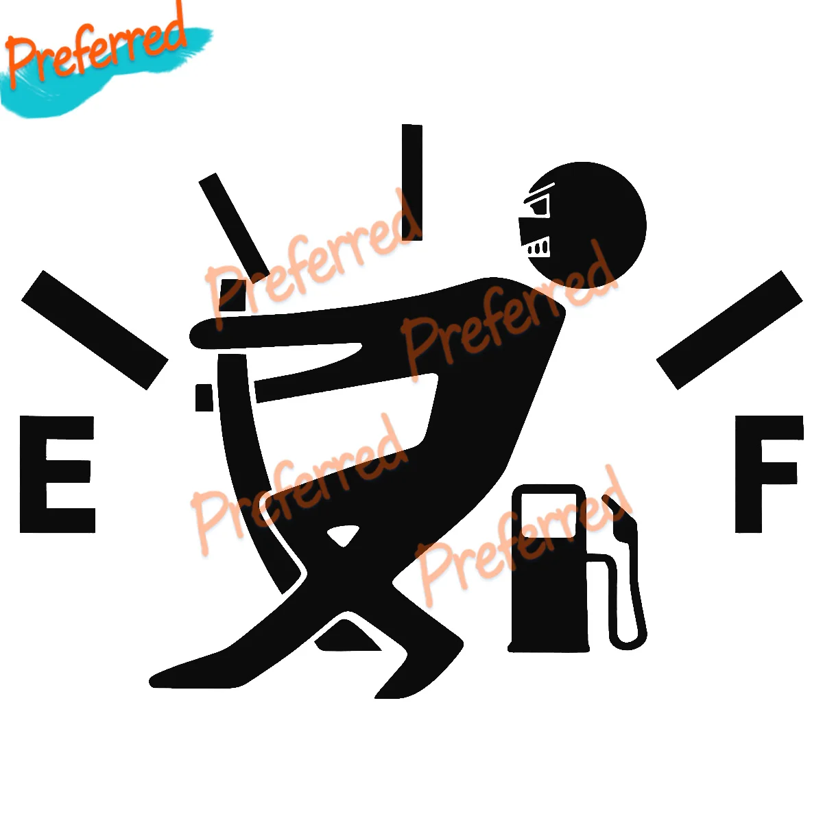 

No Gas, High Fuel Consumption, Funny Car Decal Sticker JDM Vinyl Fuel Tank- Customizable in Any Size No Background
