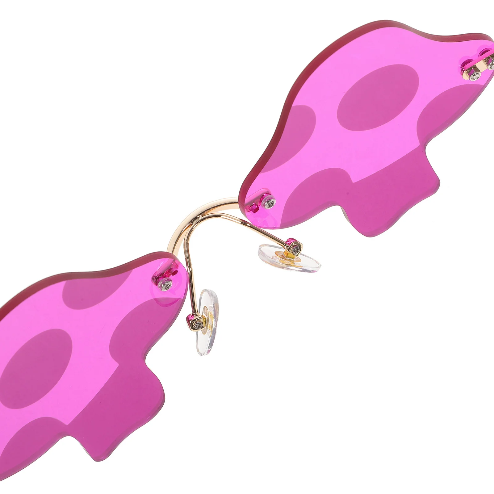 

1Pair Rimless Sunglasses Funky Mushroom Shape Beautiful Party Festival Beach Trendy Glasses Rimless Sunglasses