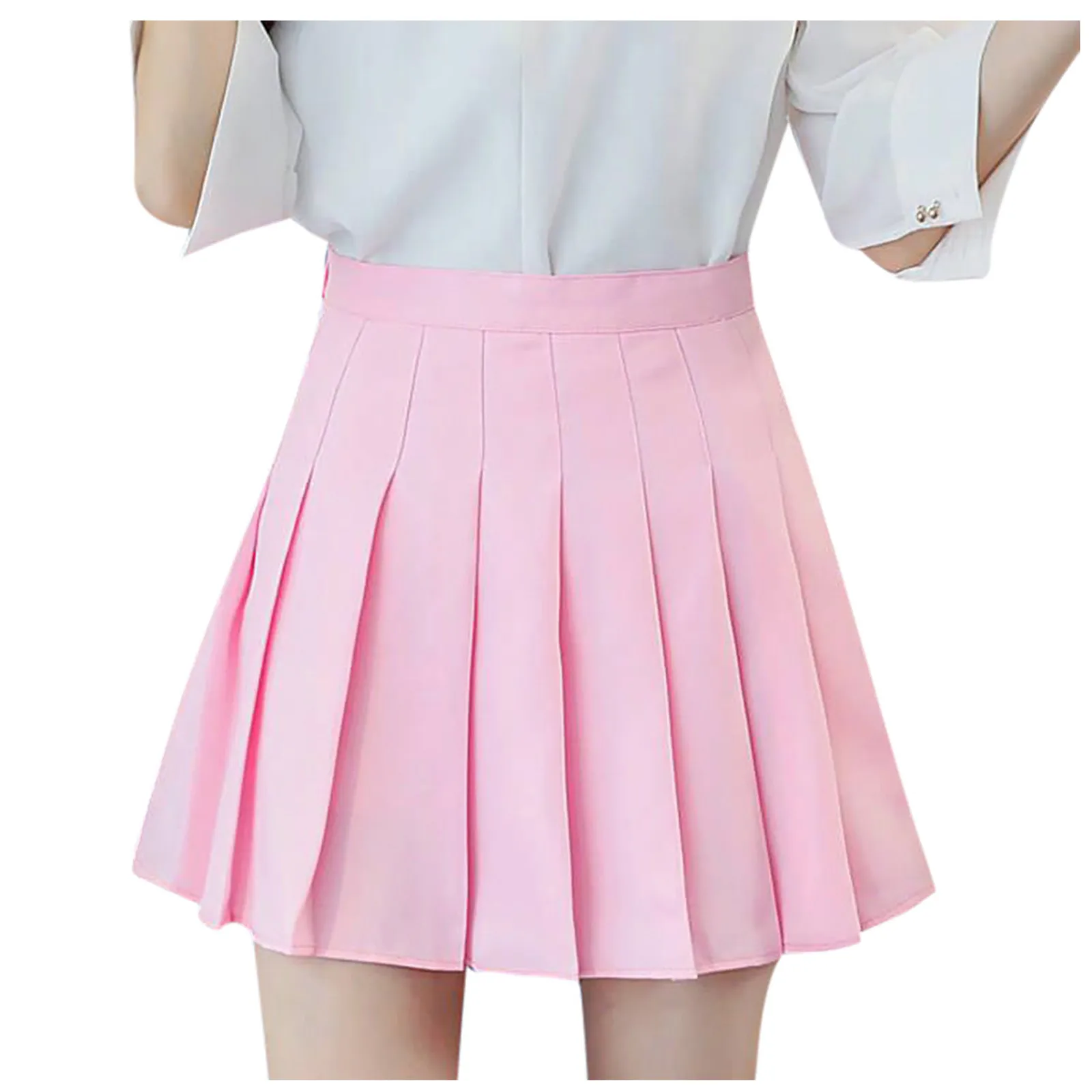 

Sexy Women Pleated Skirt High Waist Vintage Mini Skirts Korean Tennis Student'S Pink Designed Dance Skir 한국인 리뷰 많은 옷 2023