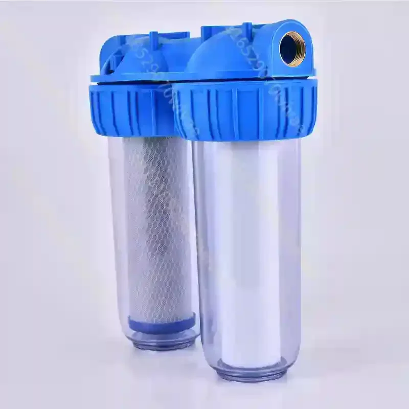For 10 Inch Transparent Bottle Triplet Pre-filter Household Kitchen Tap Water Pipe Filter Water Purifier