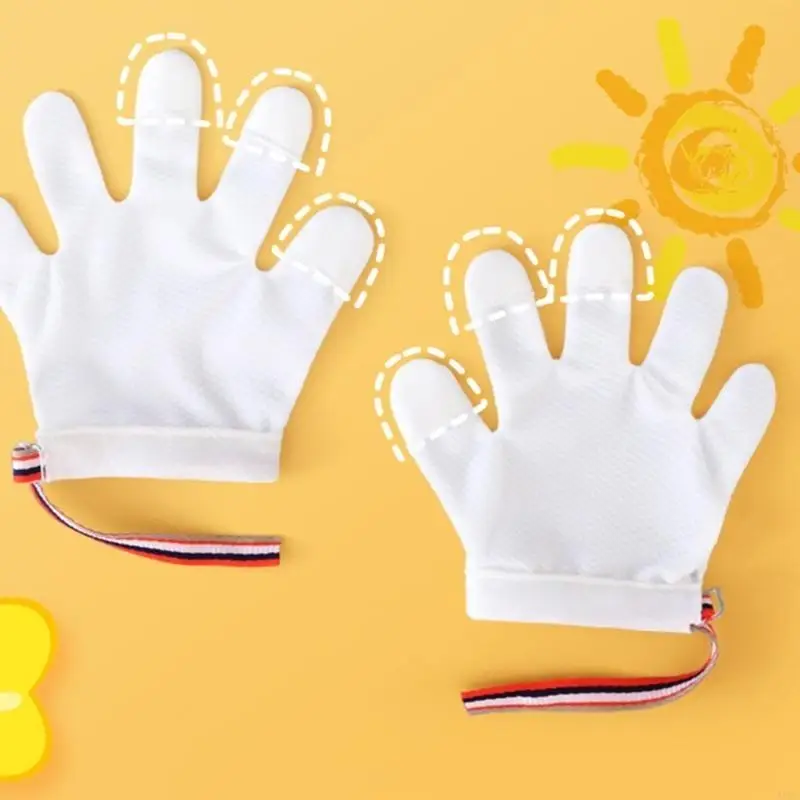 A5YC детские перчатки, устойчивые к укусам, предотвращающие жевание рук, защитный дышащий дизайн, комфорт для новорожденных и