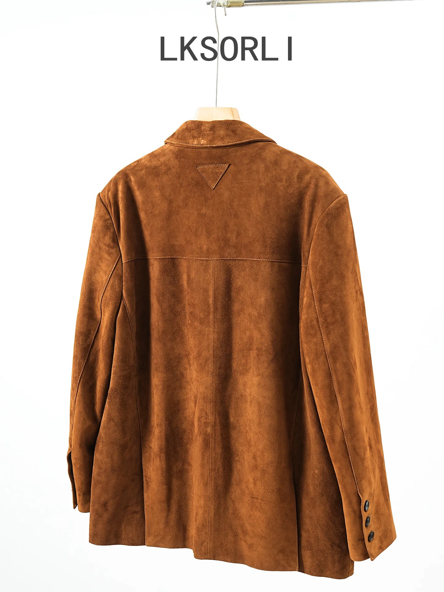 Kid Suede Jas voor Vrouwen High Sense Losse Oversized Echt Lederen Pak Blazer Vrouwelijke Casual Jas Streetwear Single Breasted