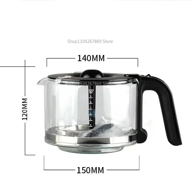 Coffee Maker Glass Jug Filter Funnel for Philips HD7761 HD7762 HD7765 HD7766 HD7767 HD7768 HD7769 Coffee Maker Glass Pot Parts