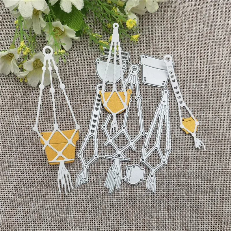 Nice hanging basket Flowerpot  Metal Cutting Dies Stencils For DIY Scrapbooking Decorative Embossing Handcraft Template