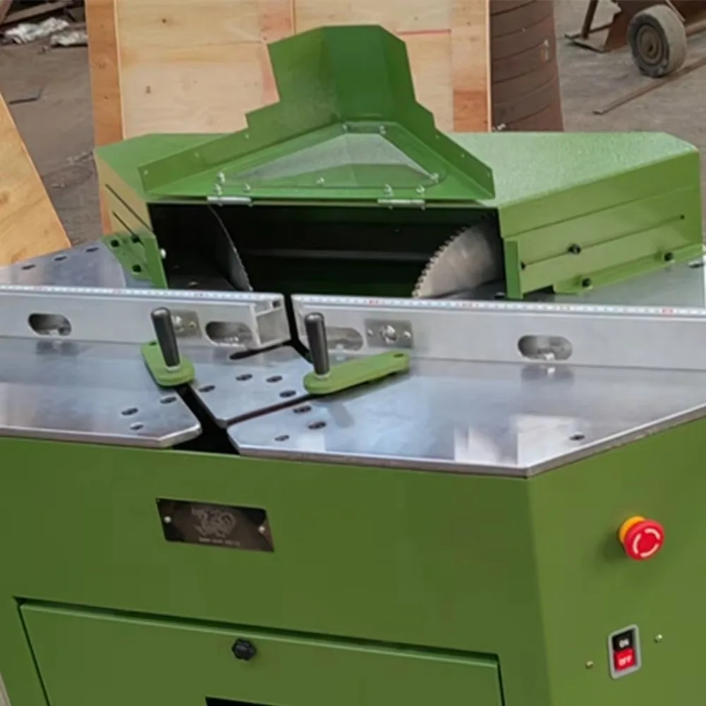 Woodworking Double Saw Corner Cutting Machine 45 Degree Angle Frame Cutting for MDF PS Wood High Precision Durable