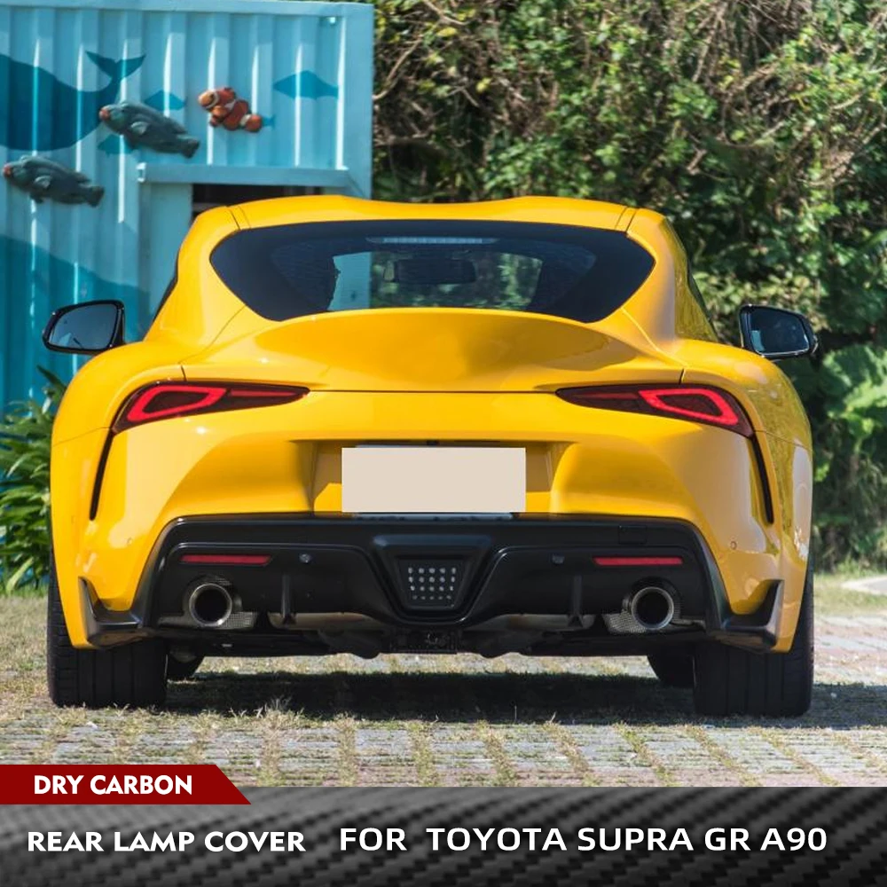 

Prepreg DRY Carbon Rear Tail Light Lamp Cover Trim Kit for Toyota Supra GR A90 MK5 2019-2024 Car Exterior Brake Light Stickers