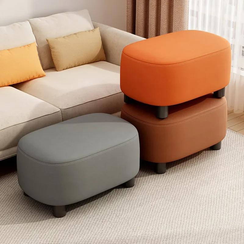 Small Household Stool Low Living Room Children Seat Strong Durable Soft Padded Porch Shoe Changing Bench Trendy Low Stool