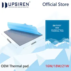 UPSIRN-almohadilla térmica OEM, almohadilla térmica de yeso de silicona para CPU, tarjeta GPU, estera de refrigeración por agua, 100x100mm, disipador térmico de alta calidad