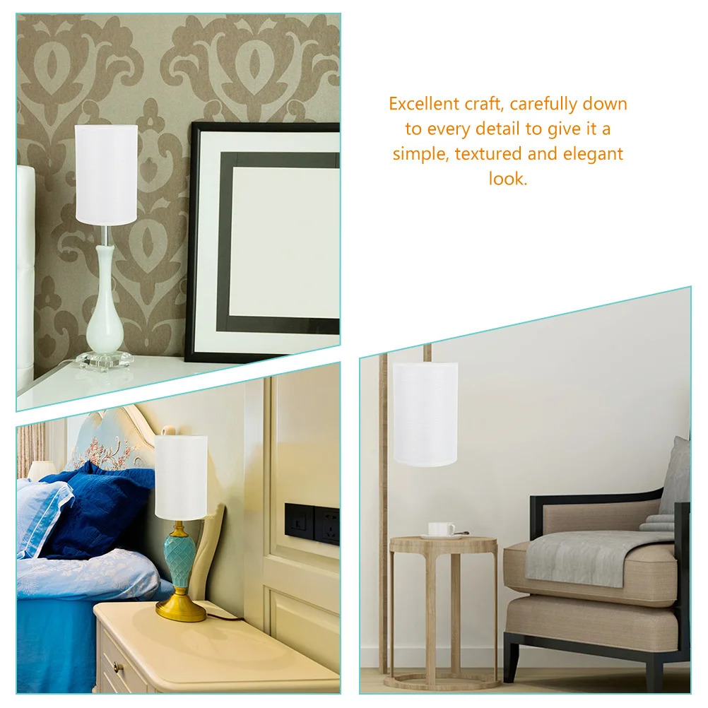 

Round Fabric Lamp Shade For Bedroom Living Room Pendant Ceiling Table Floor Light Decorative Light Fixture Accessory