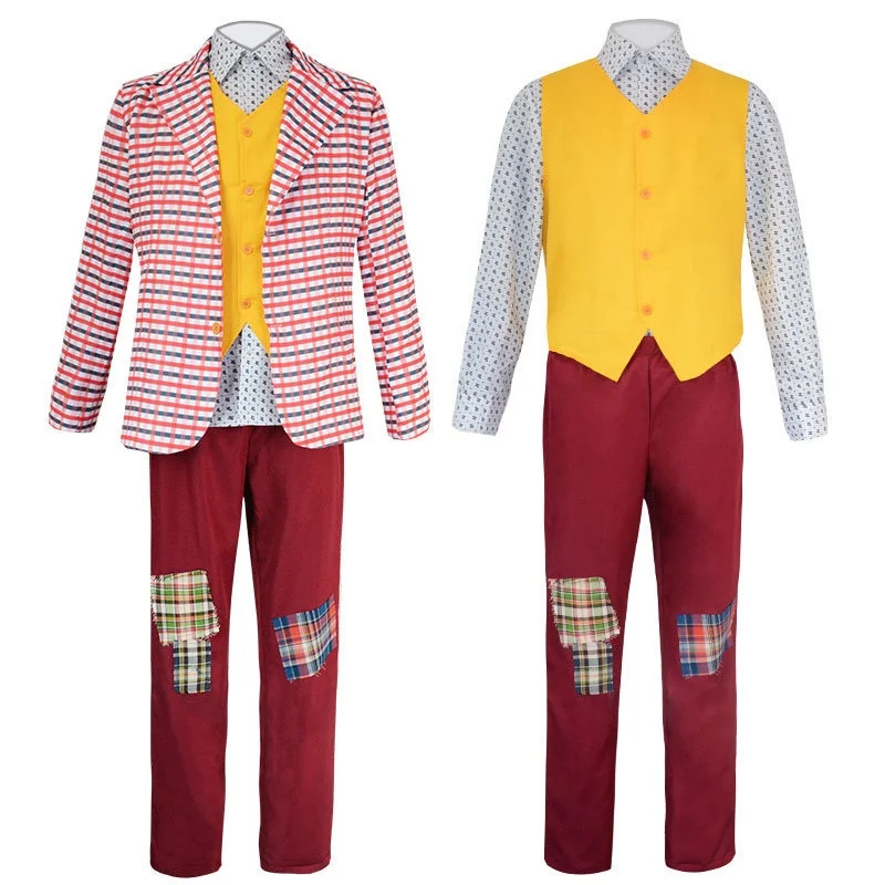 Joaquin phoenix coringa traje de palco loween terno ressurreição palhaço role-plang outfit feminino traje de palco étnico