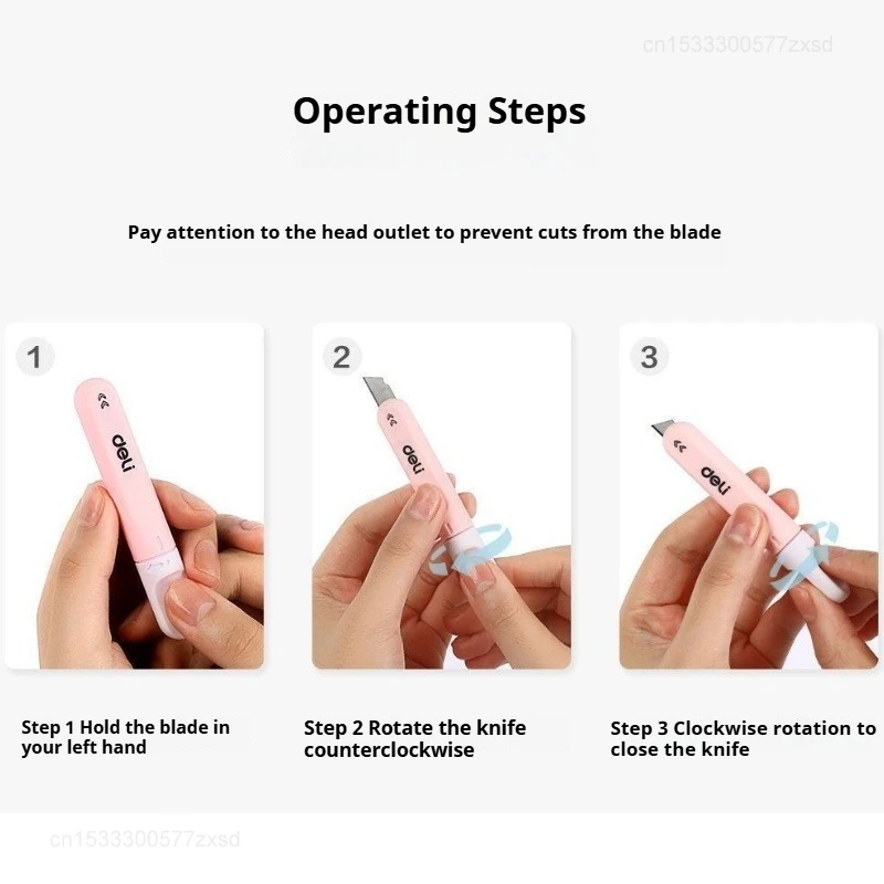 أدوات سكين Xiaomi Deli المساعدة الدوارة المحمولة Unpack Express الة قطع الورق طالب مدرسة مكتب القرطاسية قطع الإمدادات