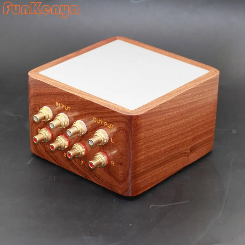  Lossless Audio Signal Switch Band Switch Power Amplifier 3 Ways Output 1 Way Input Hifi Amplifier Wood Shell