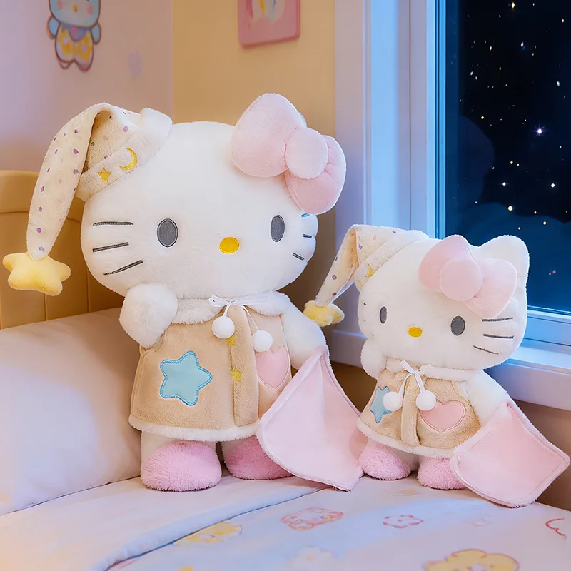 

Милая плюшевая игрушка Hello Kitty 30 см, новая, с надписью «Спокойной ночи, добрых снов», мультяшная кукла, подарок для девочек на день рождения, подарок на Рождество