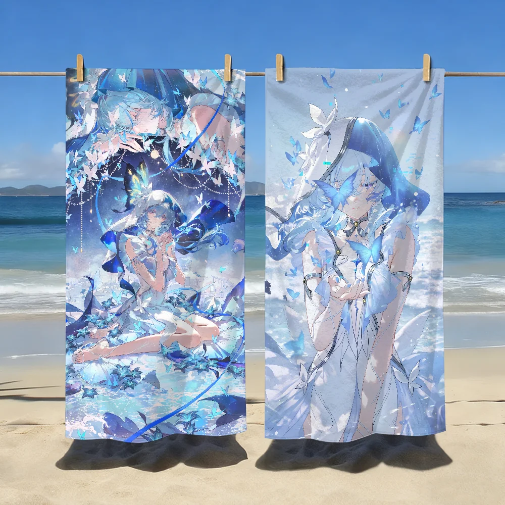 Game Wuthering Waves Shorekeeper Towel Soft Pool Gift For Travel Gym Shower Camping Quick Dry Sports Large Beach Towels